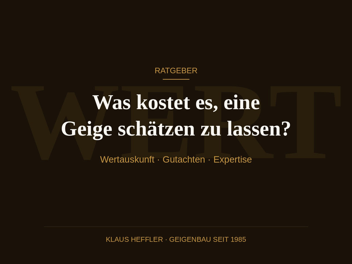 Was kostet es, eine Geige schätzen zu lassen? Preise & Tipps 2026