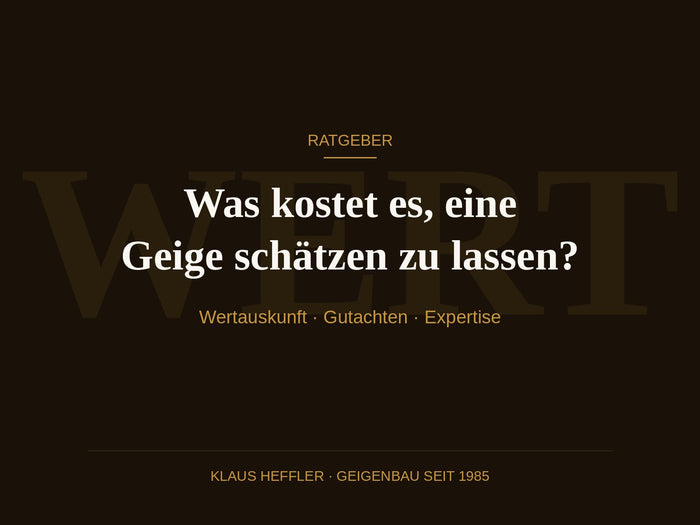 Was kostet es, eine Geige schätzen zu lassen? Preise & Tipps 2026