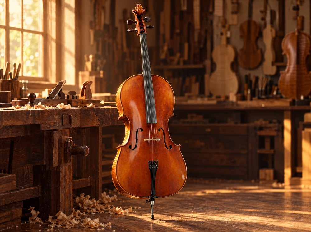 Cello in der Werkstatt Heffler